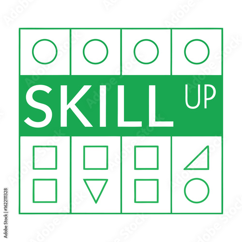 a conceptual vector graphic for skill development and creative learning processes