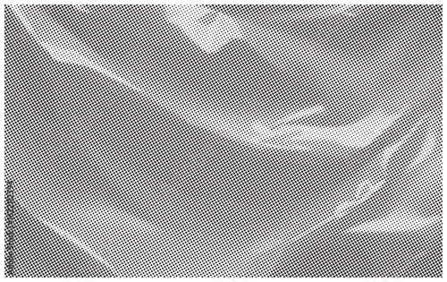 Vintage halftone dotted texture with wrinkled plastic effect – retro comic style abstract background.
