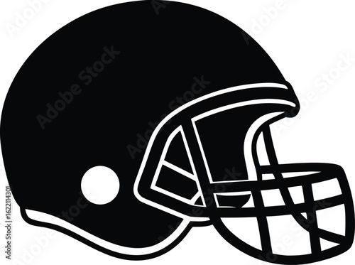 vintage american football helmet icon silhouette vector illustration