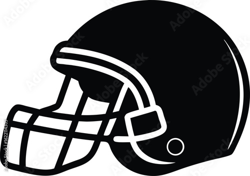 american football helmet silhouette vector illustration