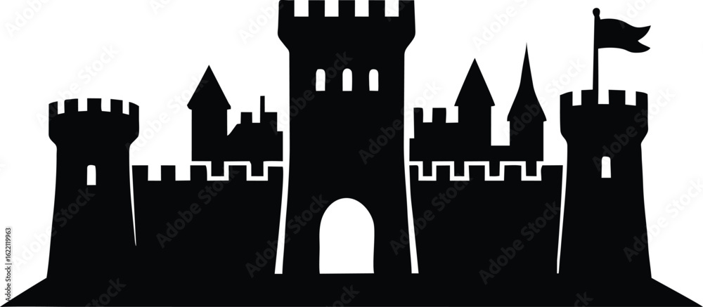 Fototapeta premium vector illustration of an ancient castle