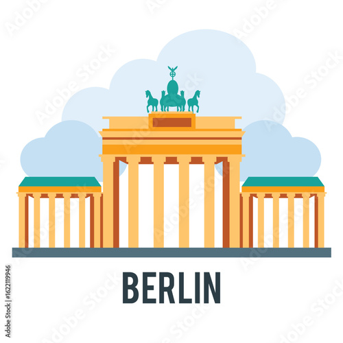 vector illustration of a berlin place