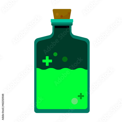 回復する薬瓶のイラスト