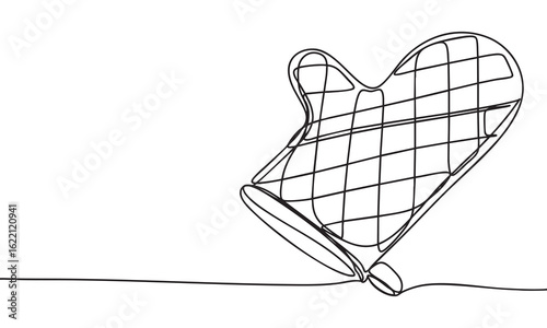 Oven Mitt Line Art Minimalist Cooking Tool