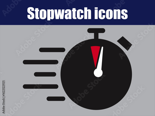 stopwatch icons illustrating speed and time measurement