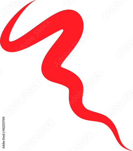 Hand drawn of abstract line with random shape, vector illustration.