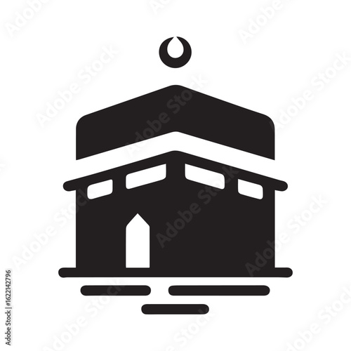 Minimal kaaba logo  Vector silhouette