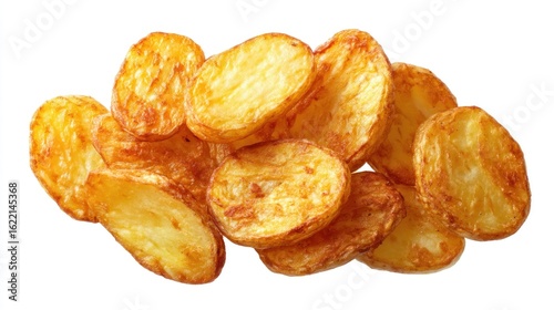 Crispy potato slices piled high