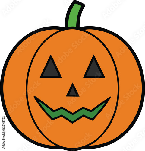 jack o lantern icon on transparent background