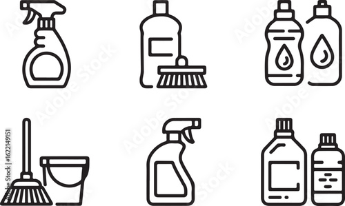 Cleaning Spray Bottle Icon Vector Illustration for Household Chores and Hygiene