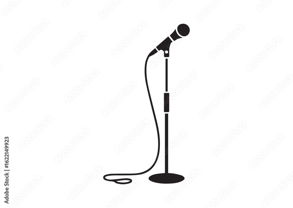 Obraz premium Mic stand Vector illustration