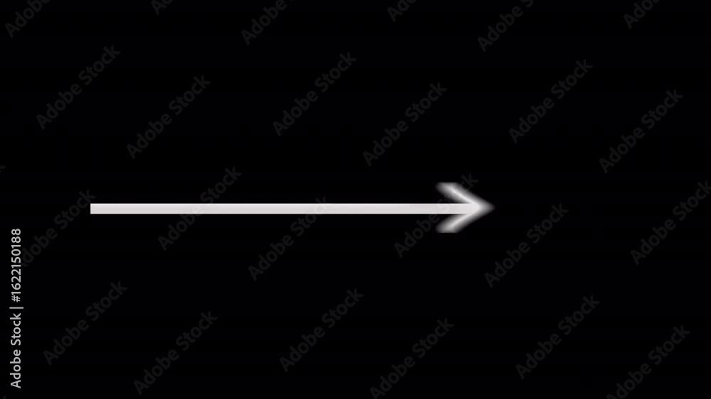 3D Stylized Horizontal Arrow Animation | Alpha Loop 3D Stylized Horizontal Arrow Animation | Alpha Loop