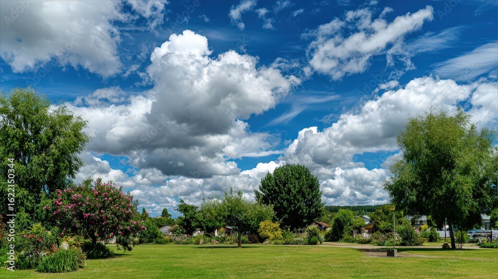 Bright Sunny Day Garden Landscape Bright Sunny Day Garden Landscape