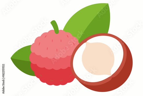 A vector illustration of delicious strawberry ice cream with fresh berries, perfect for a sweet summer dessert