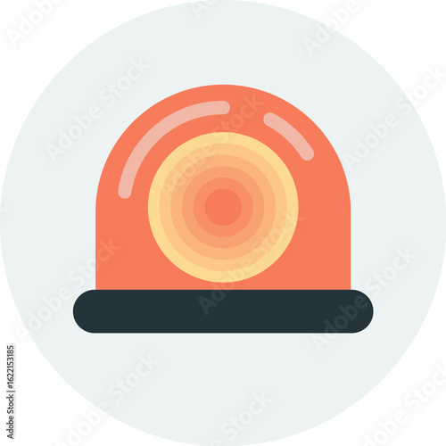 A stylized illustration of a red emergency siren, indicating an alert or warning.