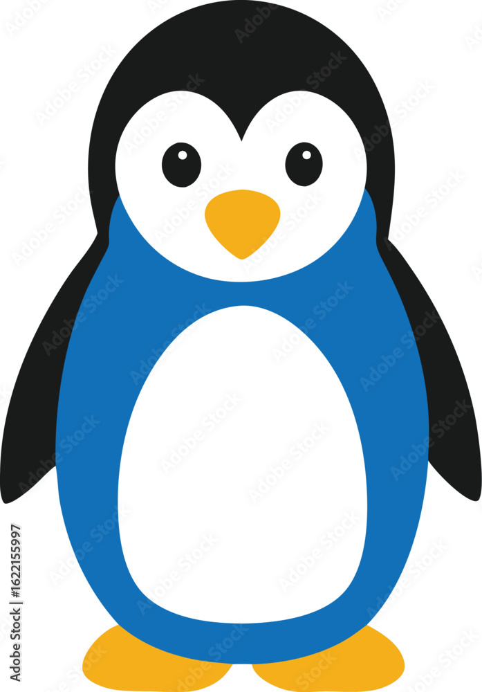 Obraz premium flat design penguin icon on transparent background