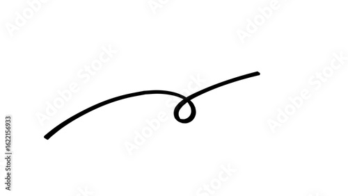 流れるような曲線とループの抽象線画