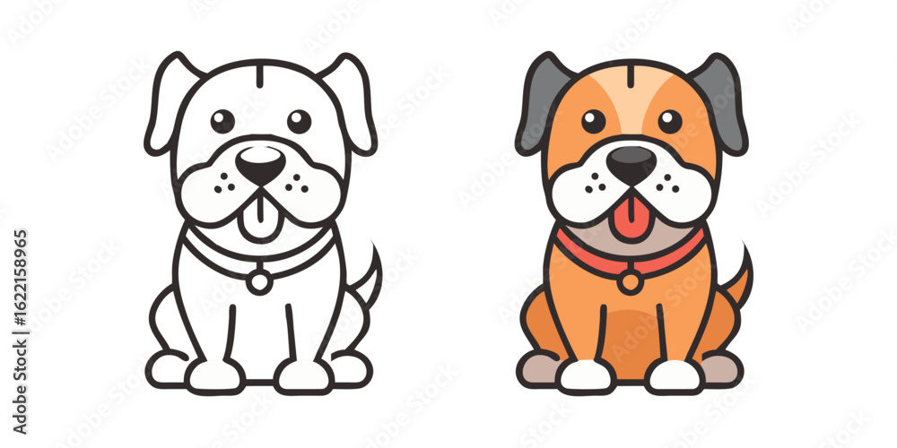 Fototapeta premium Vector Dog icon collection - vector silhouette