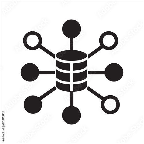 Data Sharing Network Icon Vector Illustration