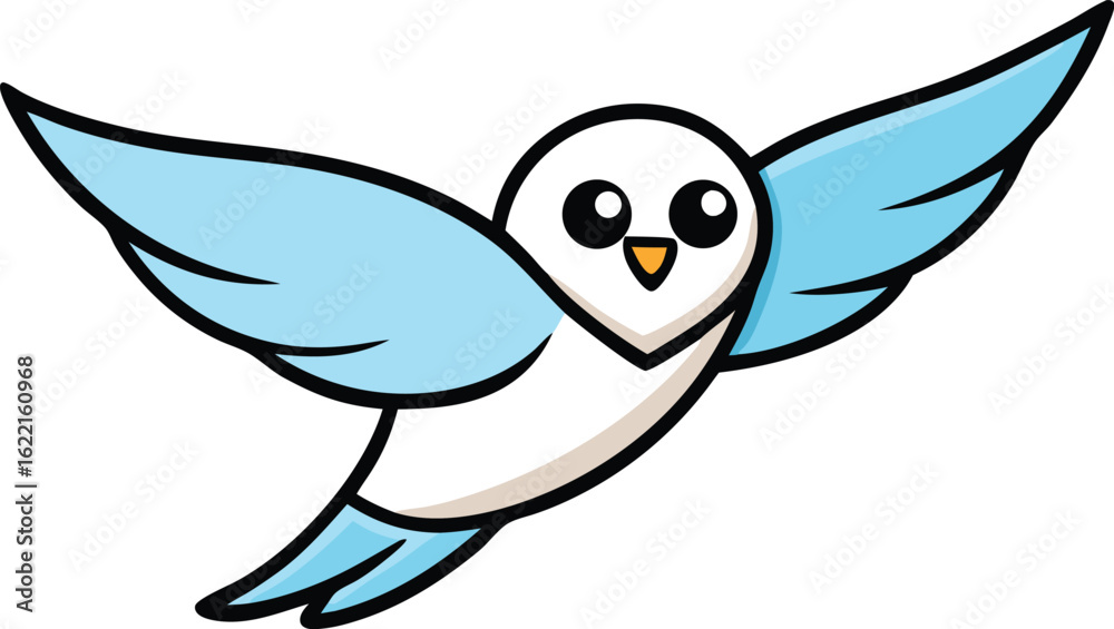Obraz premium snow owl flying icon on transparent background