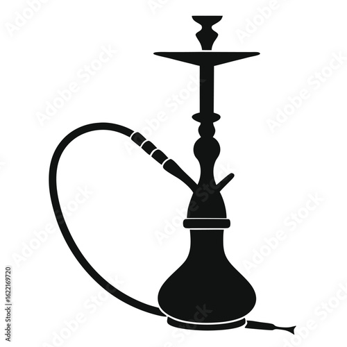 Minimalist Vector of Shisha Pipe Silhouette