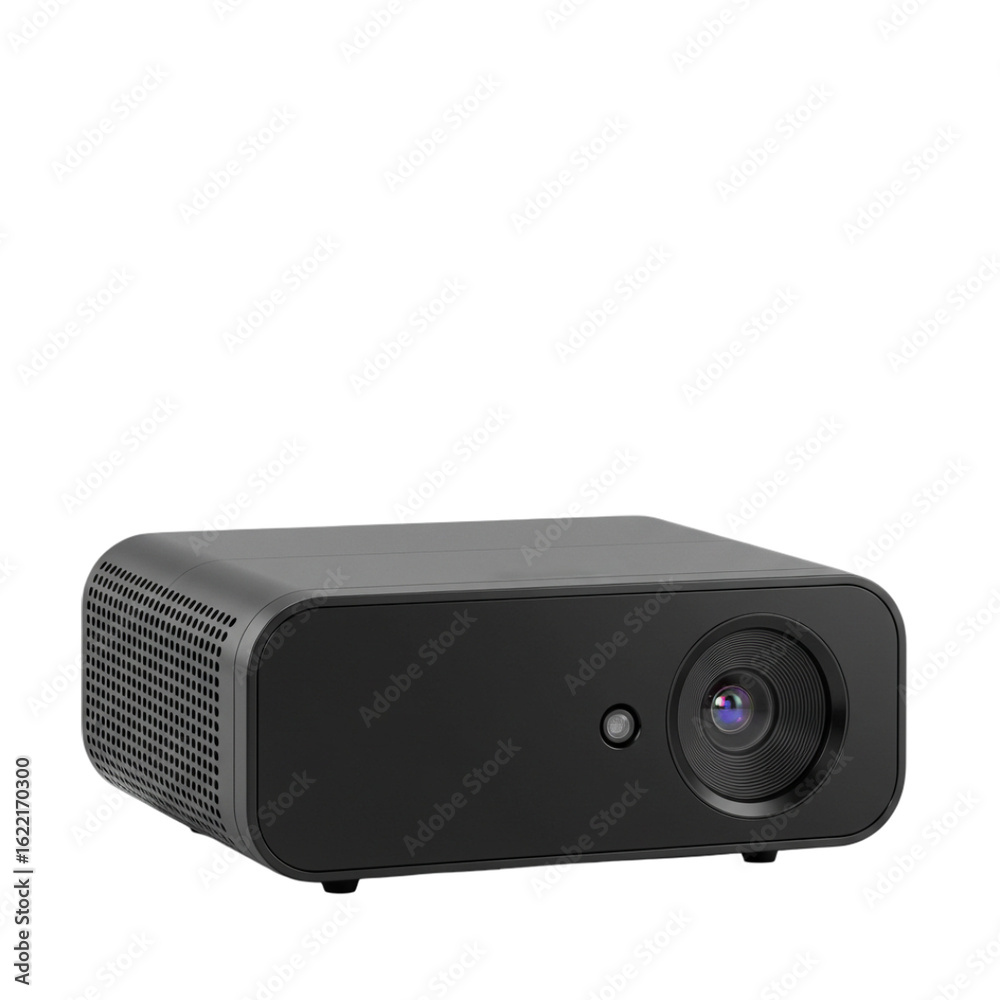 Obraz premium Modern projector for home cinema experience. Big screen cinema at home. Cinema. 