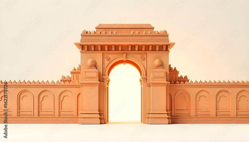 Obraz premium india gate isolated on white background