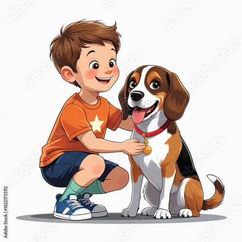 boy and his dog