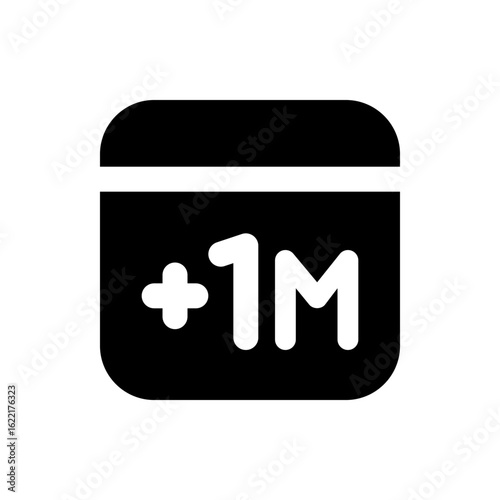 Illustration of a plus minus symbol in black with a horizontal line beneath the plus sign icon symbol