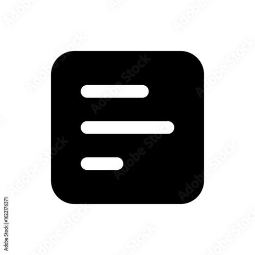 Illustration of a black square pocket with a flap and a white circular button on the pocket flap area