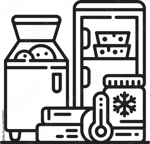 Cold storage and temperature monitoring equipment freezer refrigerator