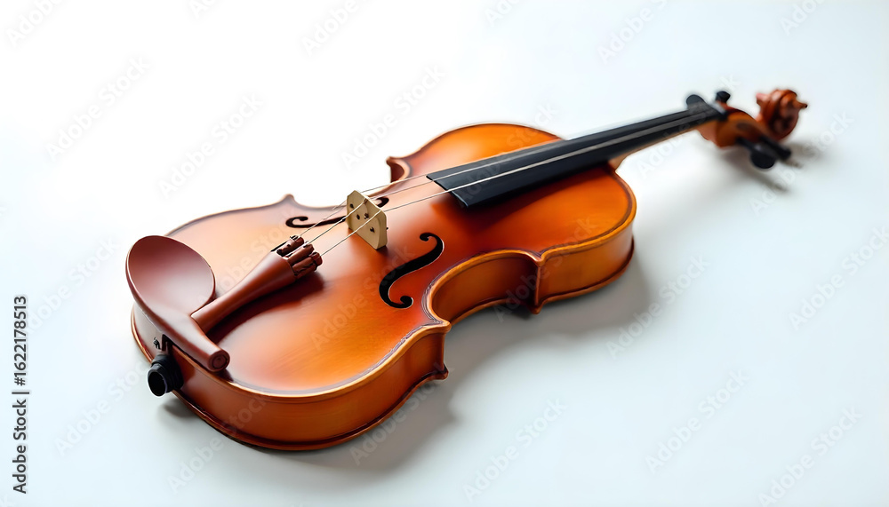 Fototapeta premium violin musical instrument isolated on white background
