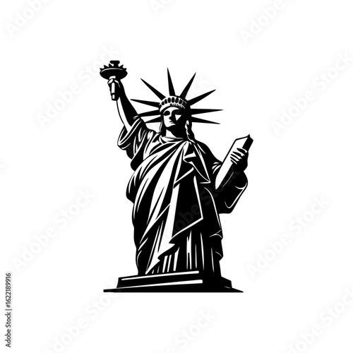 statue liberty vector art silhouette