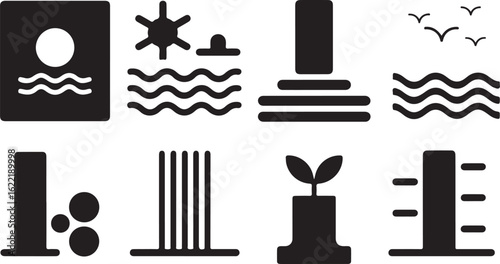Seaside Elements and Nature Icons