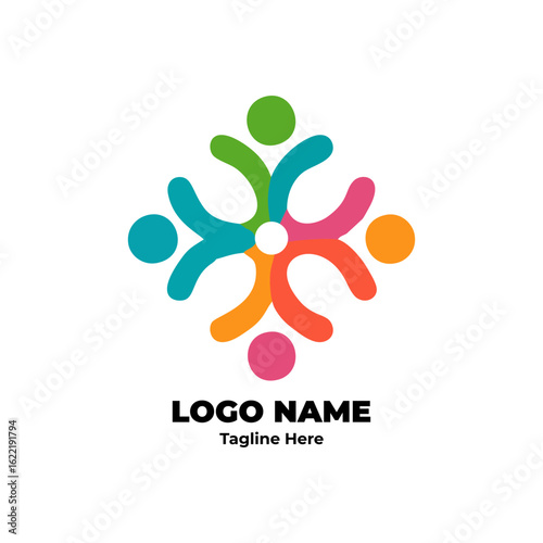 Global Human Network Symbol for Corporate Social Responsibility and Inclusive Leadership