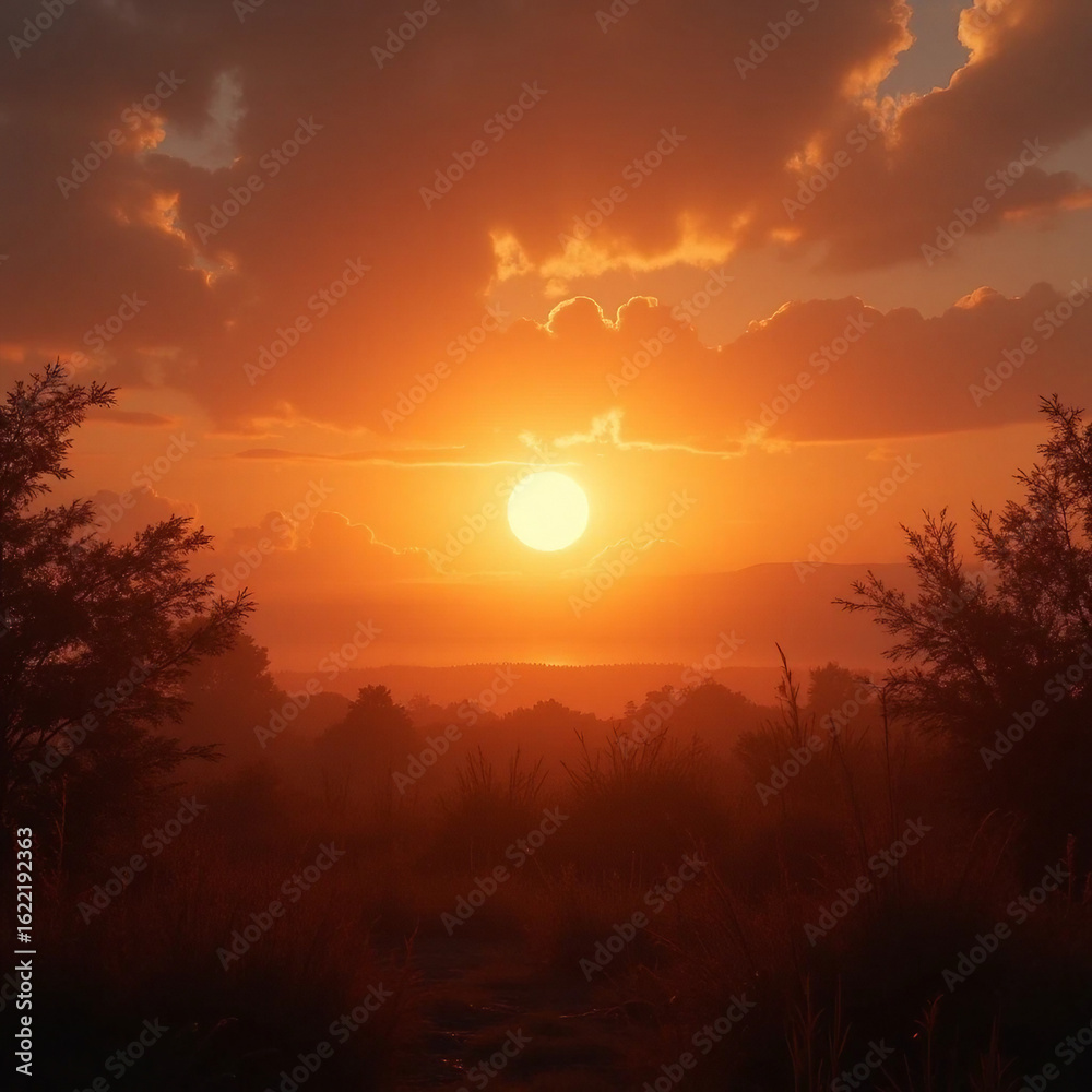 Obraz premium sunset in the mountains