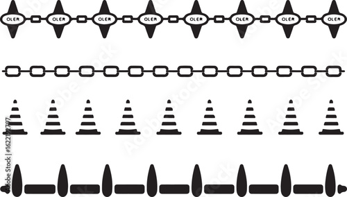 Chain and Barrier Icons Collection