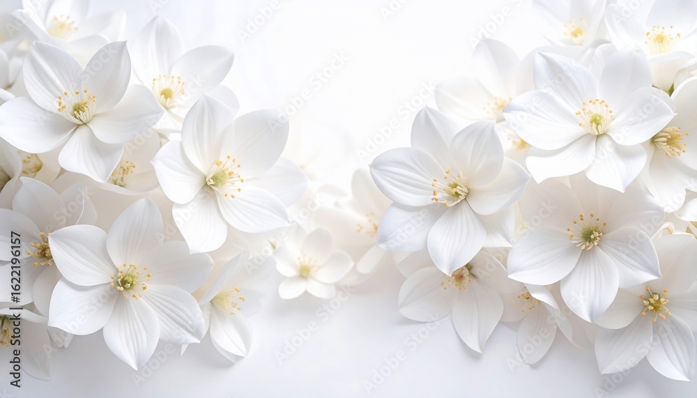 Obraz premium Serene White Blossoms: A Bouquet of Purity and Grace