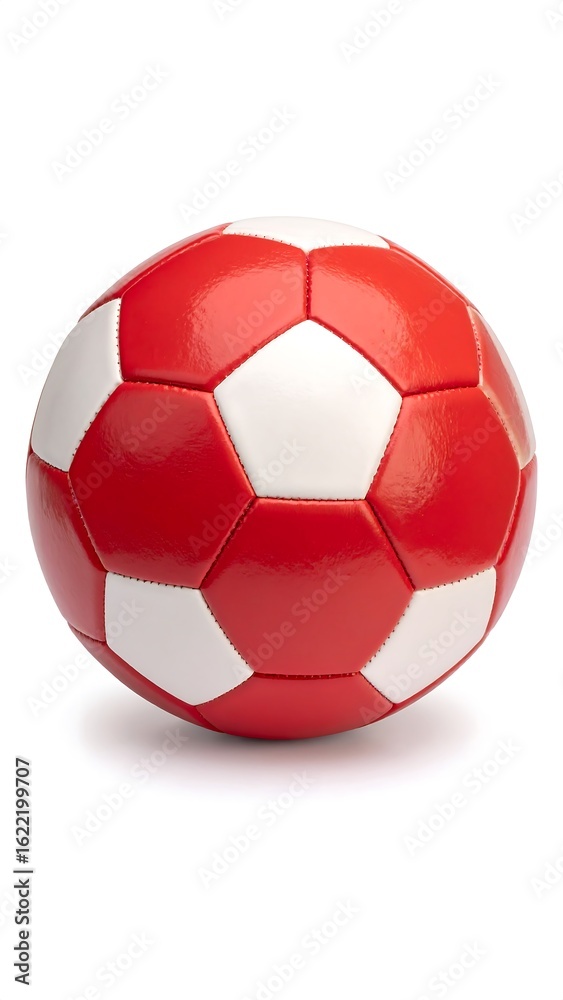 Fototapeta premium Red soccer ball