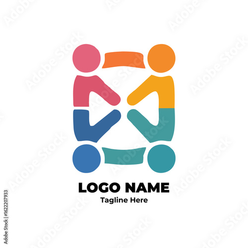 Inclusive Community Growth Icon: Fostering Unity and Organizational Synergy