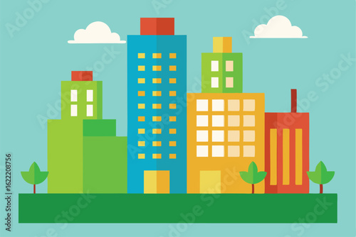 vector illustration of city