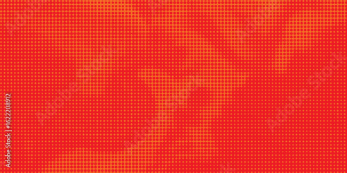 Dots halftone orange color pattern gradient texture with technology digital background. Dots pop art comics with summer background.
