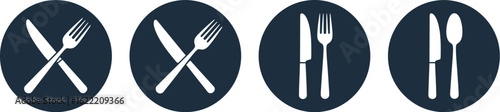 Essential cutlery icons for restaurants and dining services