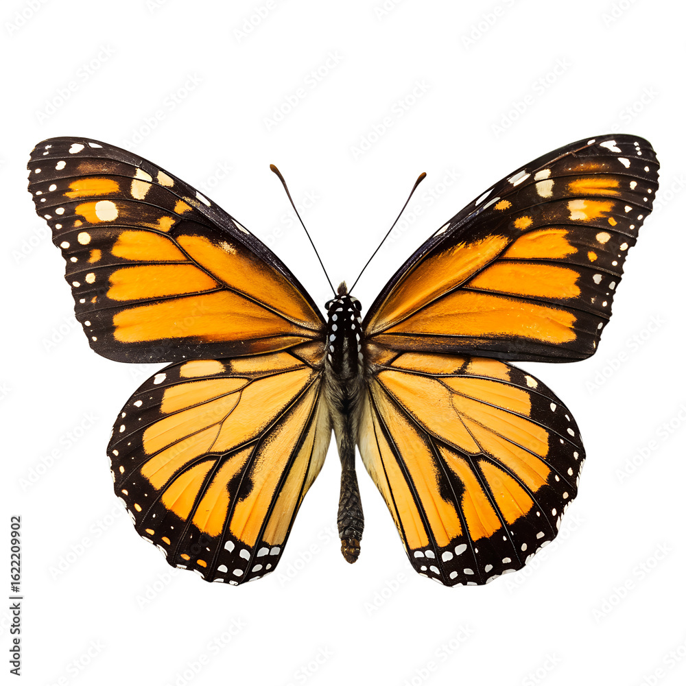 Fototapeta premium Butterfly 3D Rendering Isolated on White – Colorful Insect Icon in Stylized Design