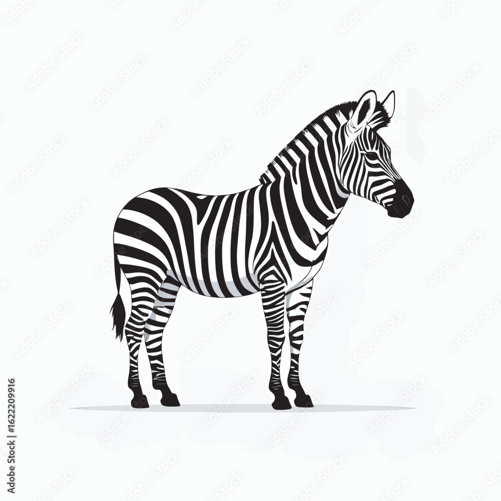 Obraz premium zebra isolated on white