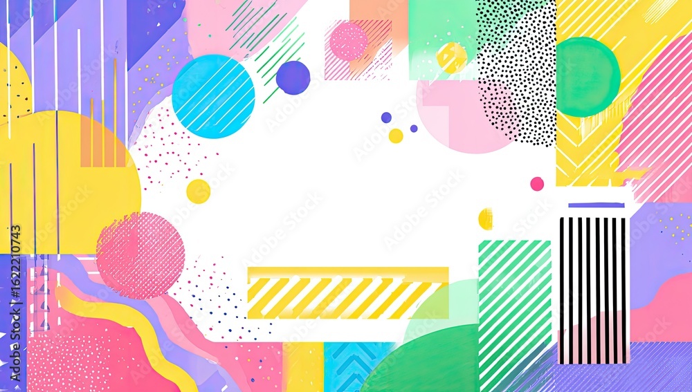 Obraz premium Vibrant abstract background with colorful shapes and patterns