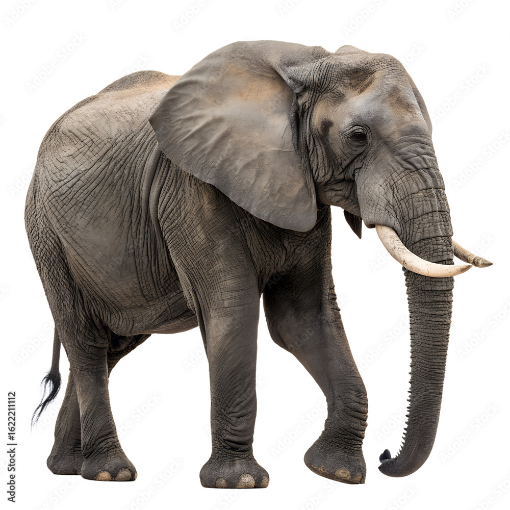 Obraz premium Elephant 3D Rendering Isolated on White