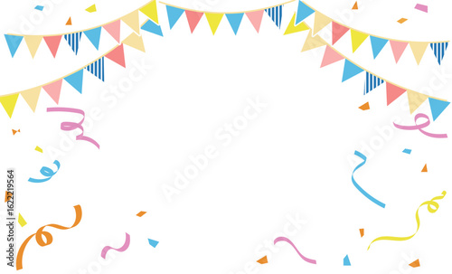 パーティーのかわいい背景フレーム素材