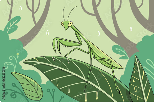 grasshopper on a leaf