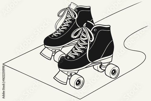 ice skates vector illustration